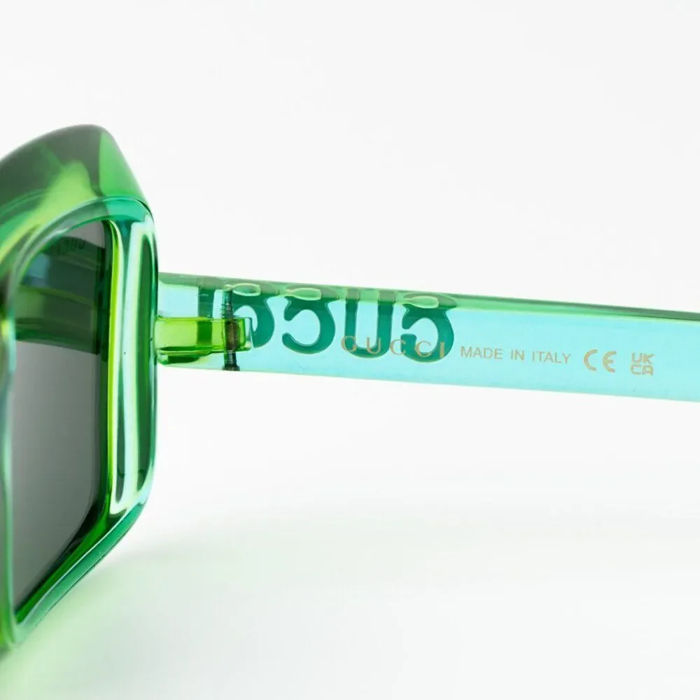 NEW Gucci GG1718S 003 Green Women Square Sunglasses GG 1718S - Picture 7 of 13